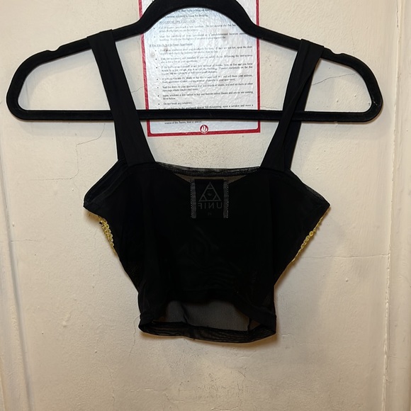 Smiley Face Mesh Crop Top - Picture 4 of 4